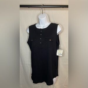 Liz Claiborne Medium Black Sleeveless Tank With Tags